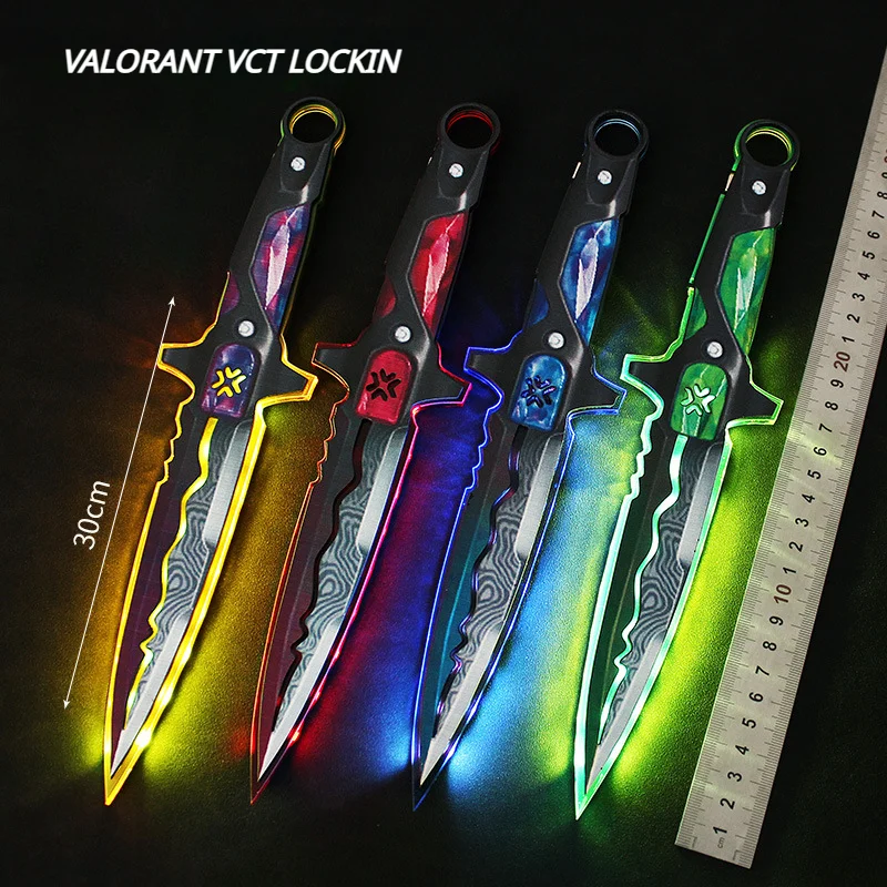 Vct Lockin Melee Sword 30cm Luminous Acrylic Anime Action Figure Game Cosplay Collection Gift Toy For Boy