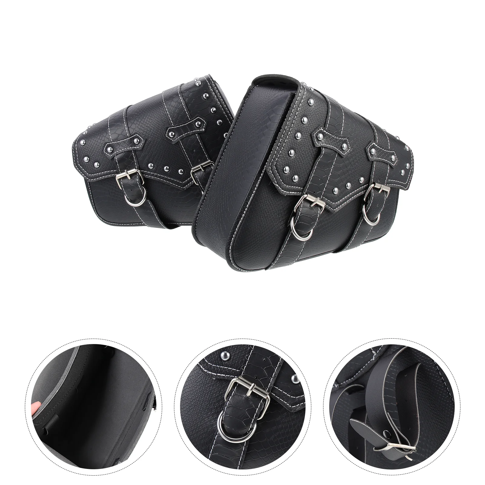 

Motorcycle Side Bag Pouch Retro Storage Tool Hanging Holder Motorbike Tail Handlebar