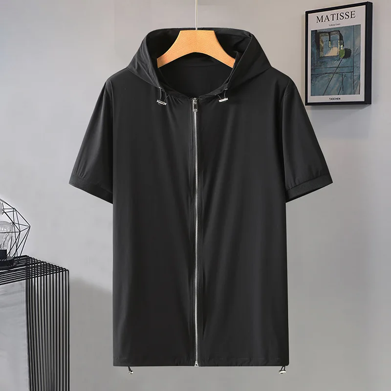 

Мужская летняя футболка с капюшоном, размеры до 10XL