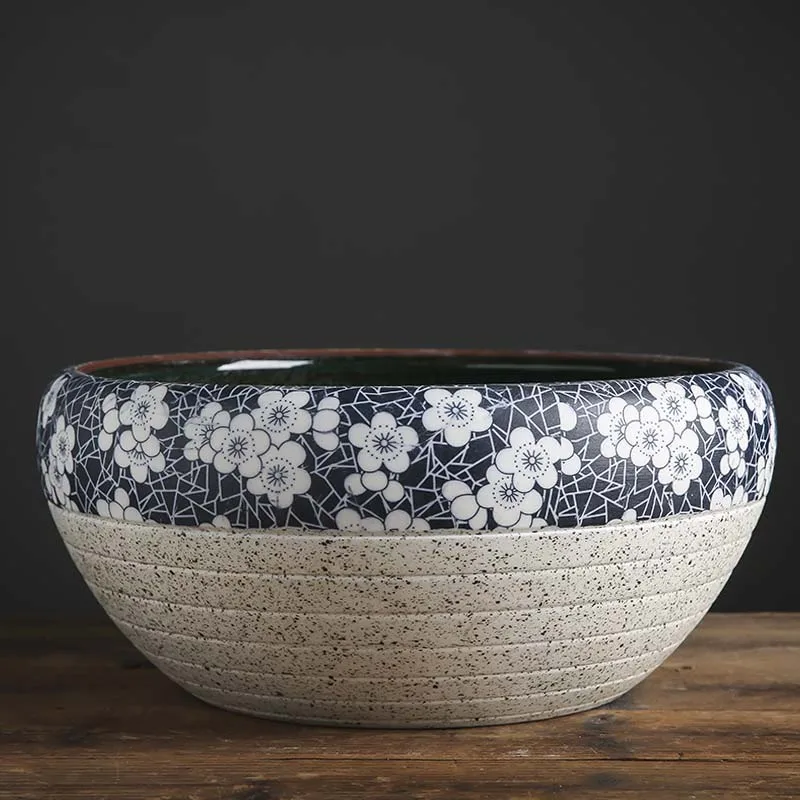 

Креативный керамический аквариум для золотой рыбки, настольное украшение для гостиной, бытовой аквариум, аквариум для счастливой рыбки, емкость для рыбки с лотосом и водяной лилилией