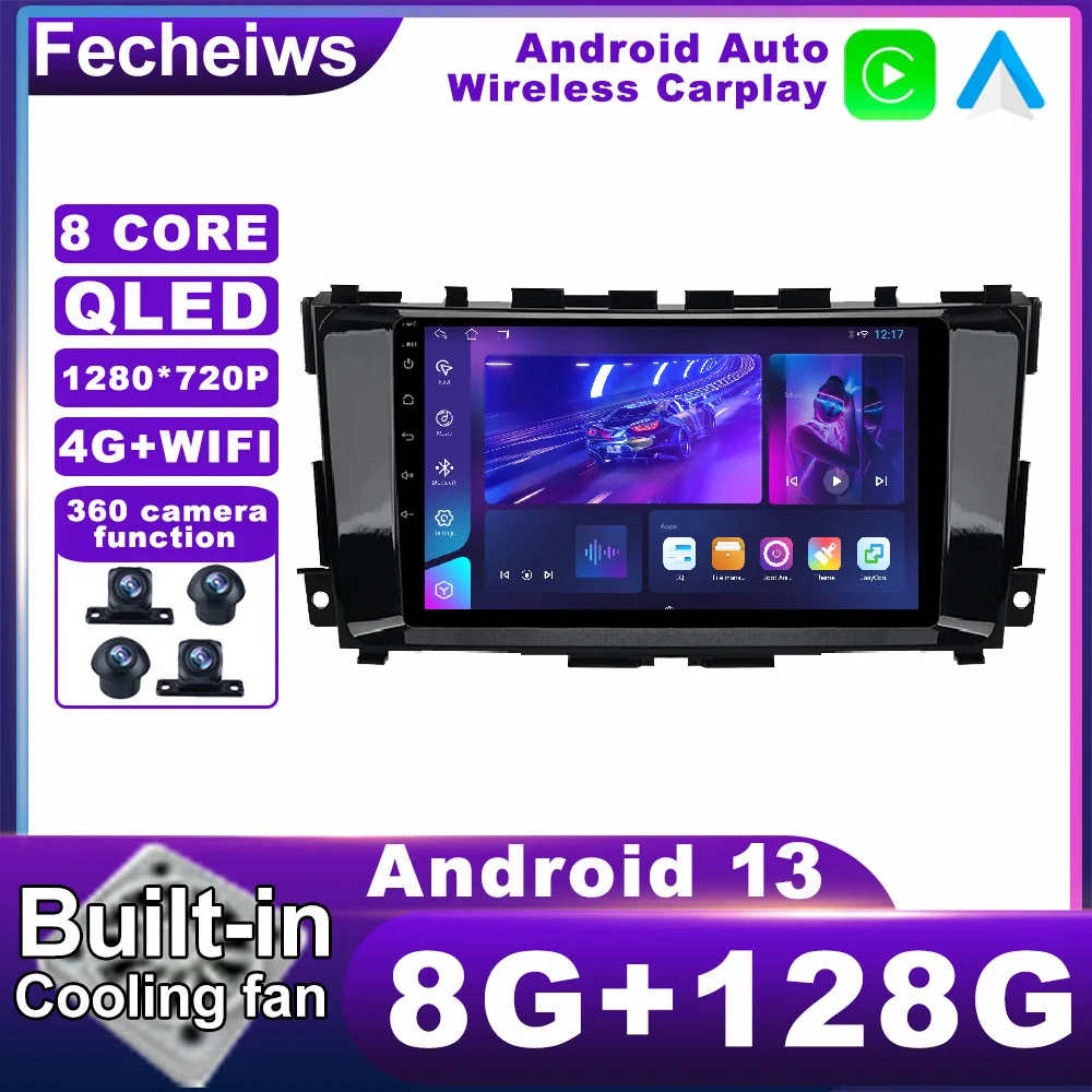 

Android 13 For Nissan Teana Altima 2013 - 2018 Car Radio WIFI AHD Multimedia QLED BT Stereo DSP Video Autoradio No 2din ADAS