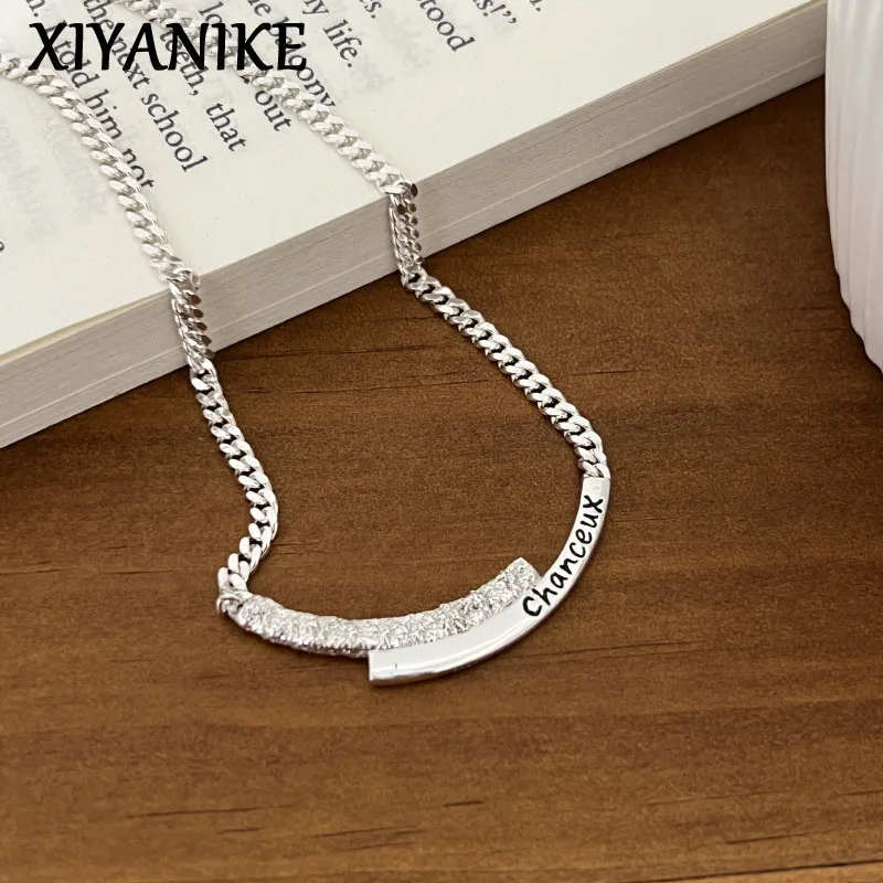 

XIYANIKE Minimalist Smile Face Pendant Necklace For Women Fashion New Trendy Jewelry Friend Gift Party Birthday collier femme