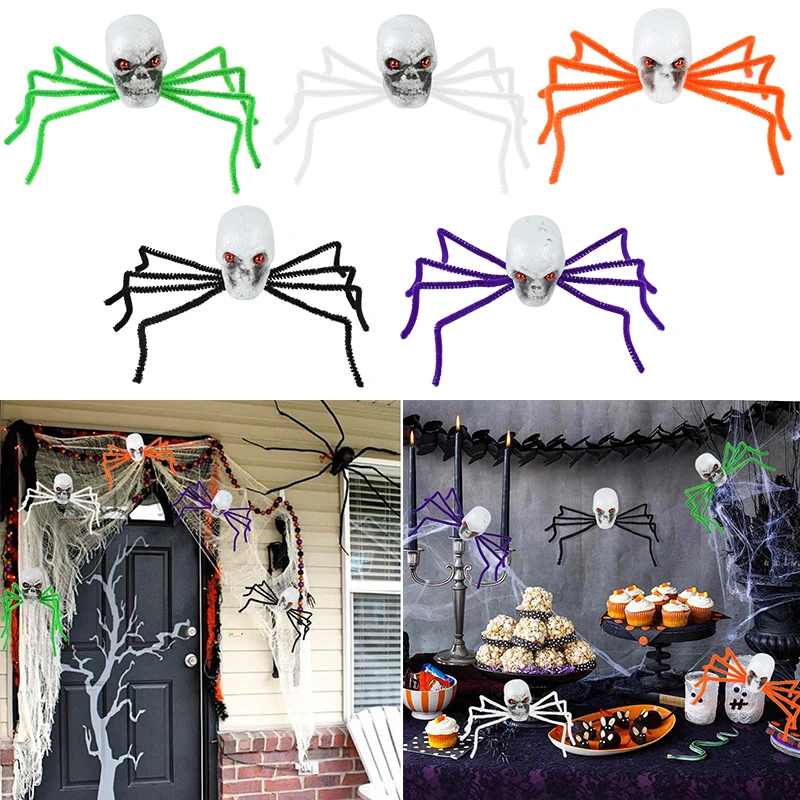 

Halloween Party Decorations Scary Ghost Head Spider Home Bar Supplies Haunted House Horror Props Kids Trick Toy