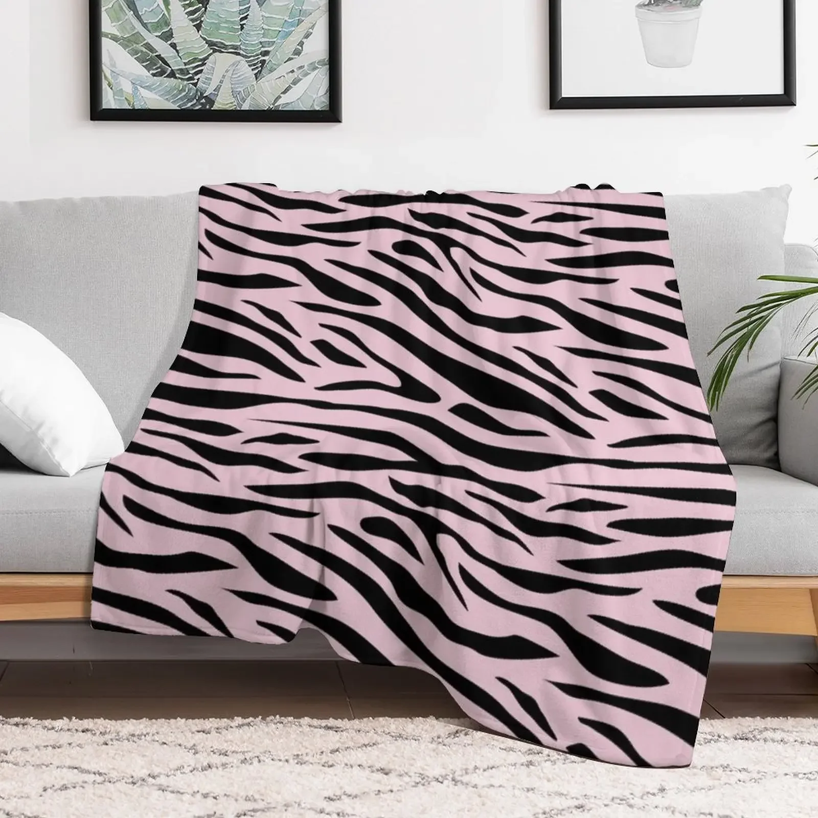 Плед с узором в виде клубники и зебры-розовое Полосатое одеяло клетку для кровати