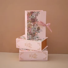 5/3/1 New Antiquity Magic Book Shape Gift Box Paperboard Candy Chocolate Present Packaging Box for Wedding Birthday Mother's Day