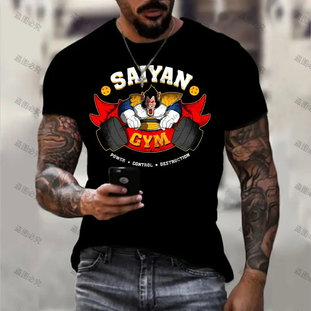 

Vegeta Men's T-Shirt Dragon Ball Z Goku Majin Buu Tops Harajuku Streetwear Cool O-collar New Oversized Summer Trend Saiyan Y2K