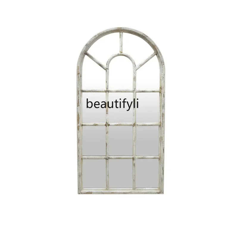 

American Retro Art Solid Wood Full-Length Mirror Full-Length Mirror Bed & Breakfast Wall-Hanging Decoration Clothing Store