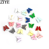 10pcs multicolor butterfly acrylic alloy charms for jewelry making cute insect pendant diy earring keychain handmade accessories