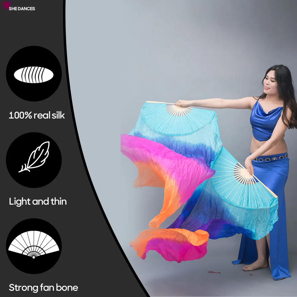 Шелковый веер для женщин профессиональный шарф из натурального шелка ручной