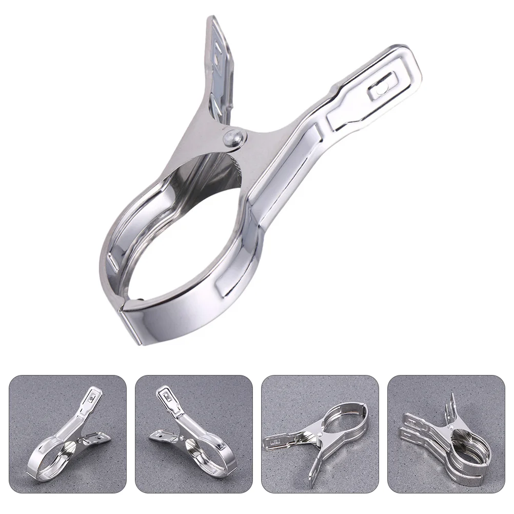

10pcs Beach Towel Clips Clamps Large Stainless Steel Clothes Hanger Clips Magnetic Windproof Clips Heavy Duty Laundry Drying