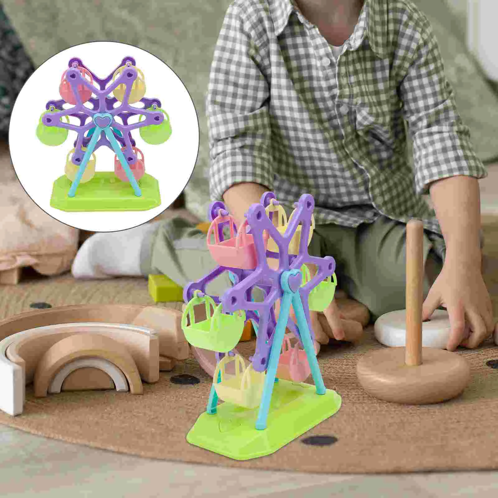 

2 Sets Kids Toys Good Durable Fine Funny Ferris Wheel Building Plaything