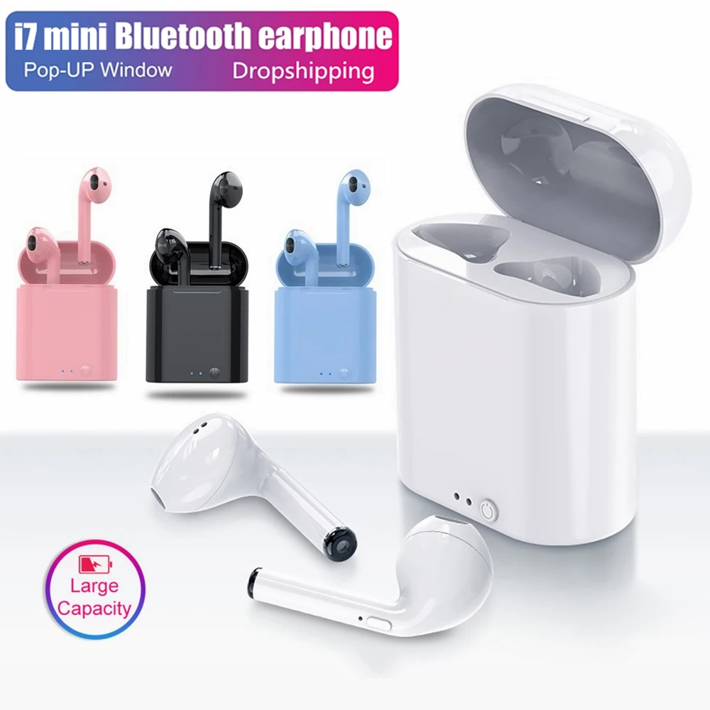 

I7s TWS Wireless Bluetooth 5.0 Headsets Mini stereo noise-cancelling earplugs Bluetooth Music earbuds For IOS Xiaomi PK Y50 Pro6