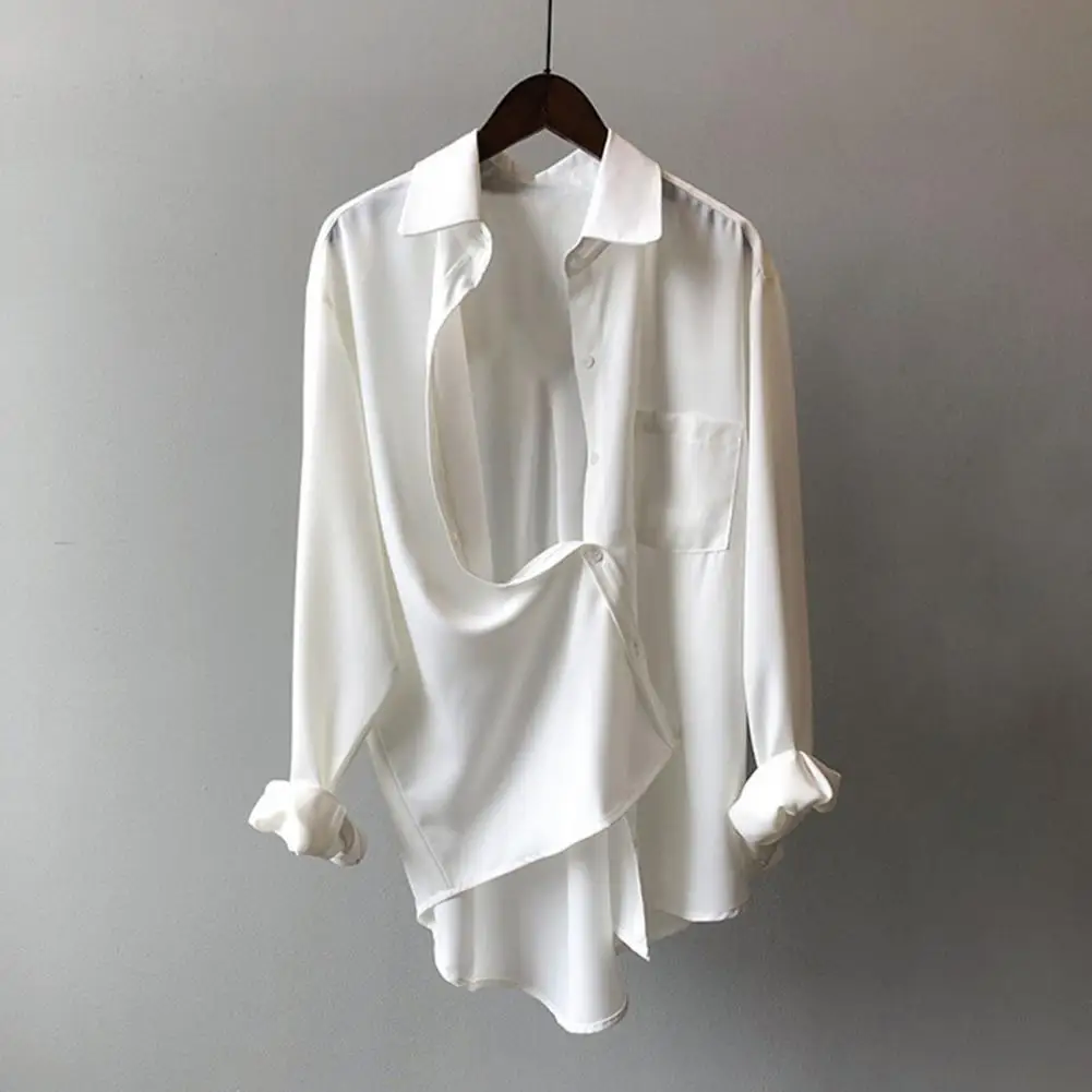 

Smooth Fabric Anti-Pilling Casual Blouses Autumn Woman Top Workwear