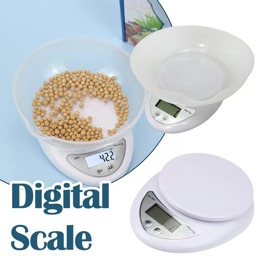 

Digital 5kg/1g Portable Scale Led Electronic Scales Measuring Food Electronic Led Scales Kitchen Balance Postal Weight N4m0