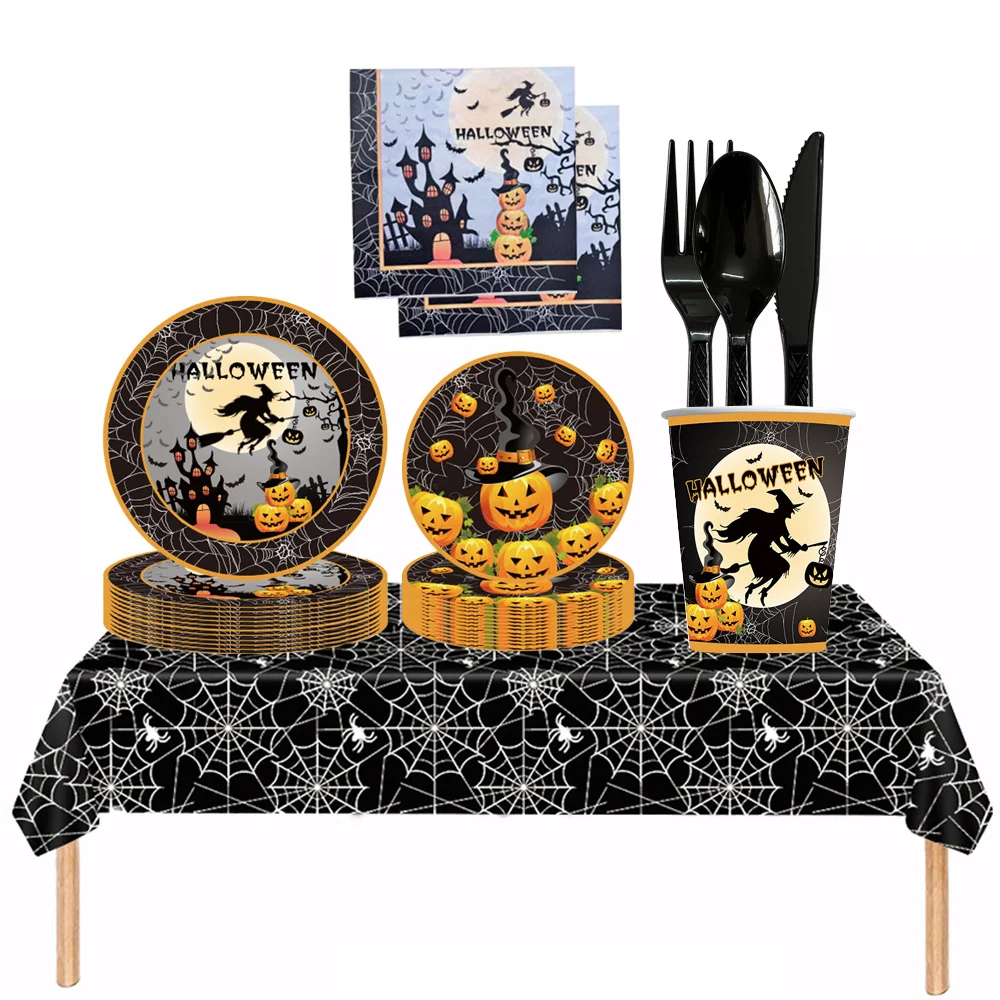 Halloween Party Supplies Dinnerware Plates Cups Napkins Pape