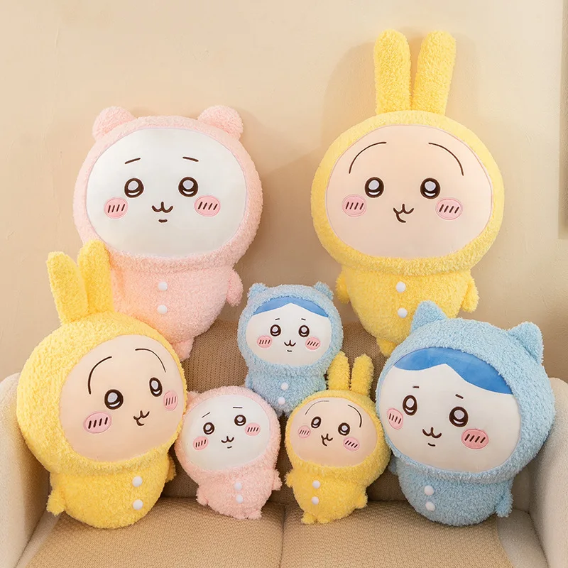 MINISO Chiikawa Series большая пижама стоячая кукла мультяшная Hachiware высоко выглядящая с