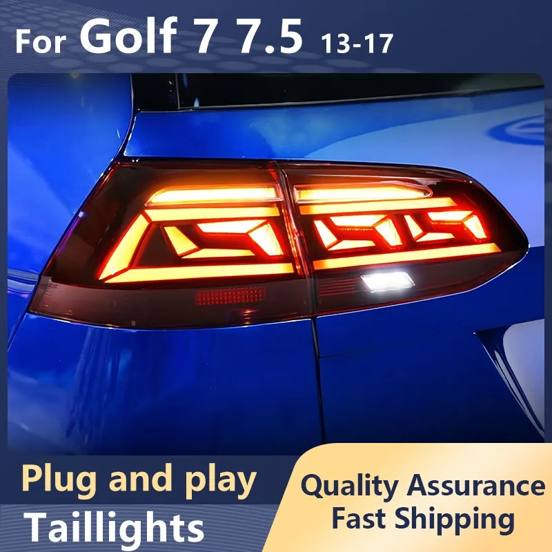 

Задние фонари для стайлинга автомобилей Volkswagen Golf 7/7.5 2013-2017 светодиодный DRL, динамический сигнал поворота, тормоз, задние автомобильные аксессуары