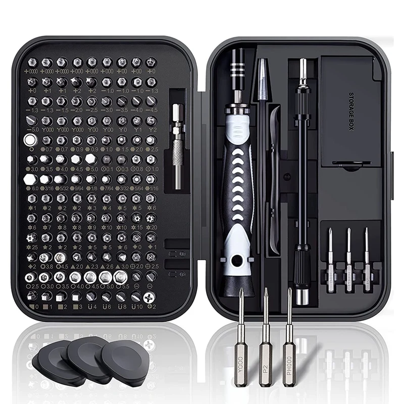 

130 IN 1 Precision Screwdriver Set, Computer Repair Tool Kit With 120 Screwdriver Bits, Screwdriver Kit With Magnetizer