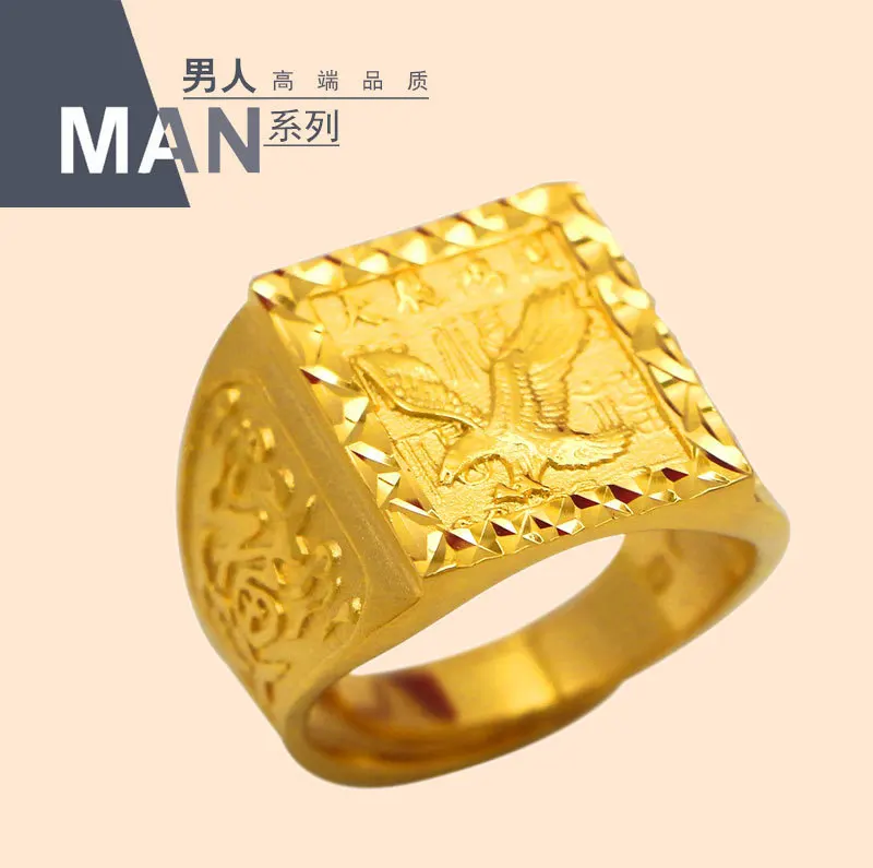 Золотое кольцо для мужчин из настоящего золота 9999 пробы (24K) в стиле Gold Shop, модель Grand Exhibition Boss Style, изысканное, модное, роскошное ювелирное изделие (art.: 3920d986dffd0) - 3920d986dffd0