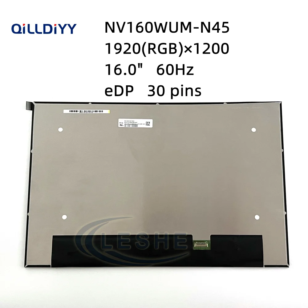 

Оригинальный ЖК-дисплей NV160WUM-N45 15,6 × 1200 IPS FHD для ноутбука, ЖК-дисплей, 60 Гц eDP, 30-контактная сменная панель