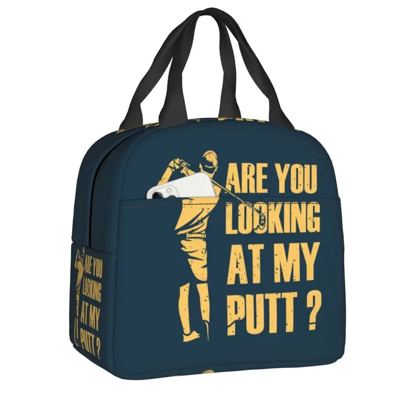 

Забавная изолированная сумка для ланча с цитатами для игры в гольф для работы и школы, многоразовый термоохладитель, коробка для бенто, женские сумки-тоут