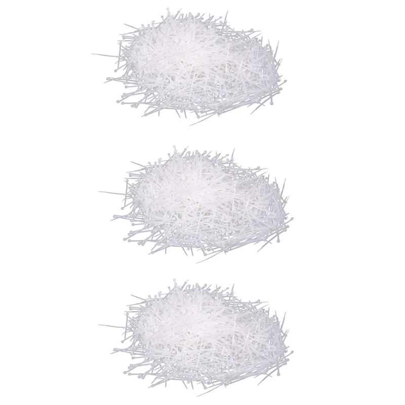 

3000 Pcs White Plastic Cable Zip Tie Fasten Wrap 60Mm X 2Mm