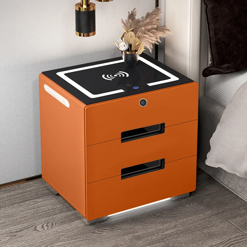 

Nordic Smart Nightstands Mobile Storage Corner White Bedroom Bedside Tables Gamer Side Minimalist Mobilya Home Furniture XY50BT