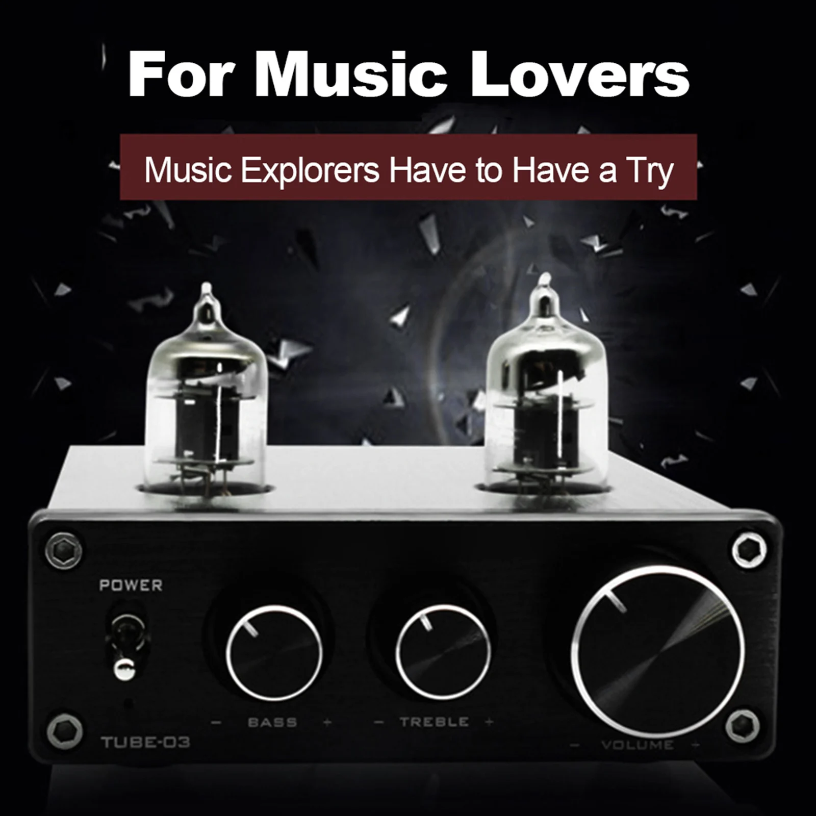 Мини-ламповый усилитель HiFi TUBE-03 6K4 с европейской вилкой