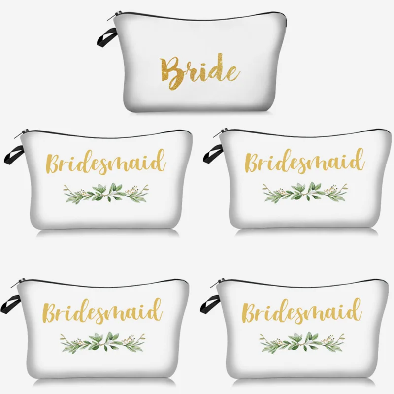 

Matron of Honor Cosmetic Bag Team Bride To Be Bridesmaid Gift Supplies for Bachelorette Party Bridal Shower Wedding Decoration