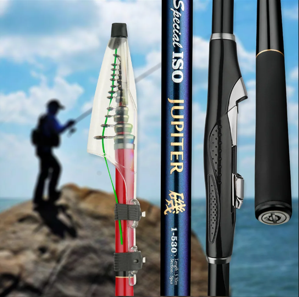 

ISO Rod Telescopic Spinning Surfcasting Fishing Rod 4.3m 5.3m #1 Rock Fishing Rod for Coast sea Fishing Rod High Quality