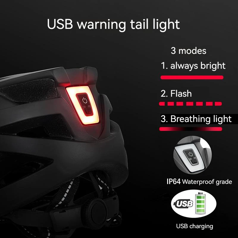 Светодиодный велосипедный шлем JEPOZRA с солнцезащитным козырьком для мужчин