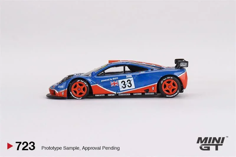 MINI GT 1:64 F1 GTR # 33 1996 Литая под давлением модель автомобиля Le Mans 24Hr с левым рулем