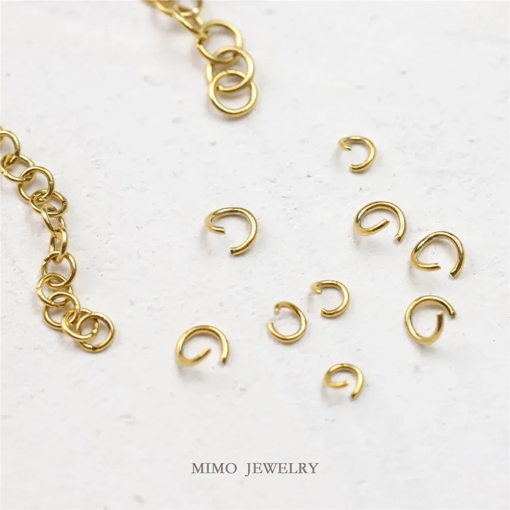 Сохраняющая цвет титановая сталь 18-каратное позолоченное C-кольцо с открытым