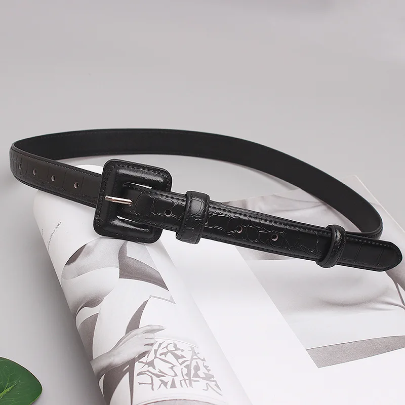 

Женский винтажный Простой ремень из воловьей кожи с классической пряжкой