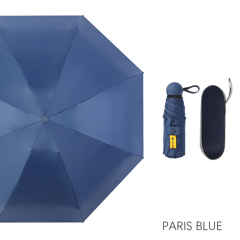

Ultra-light pocket five-folded 8 skeleton lady umbrella black glue portable Capsule umbrella girl dual-using in sunny&rainy days