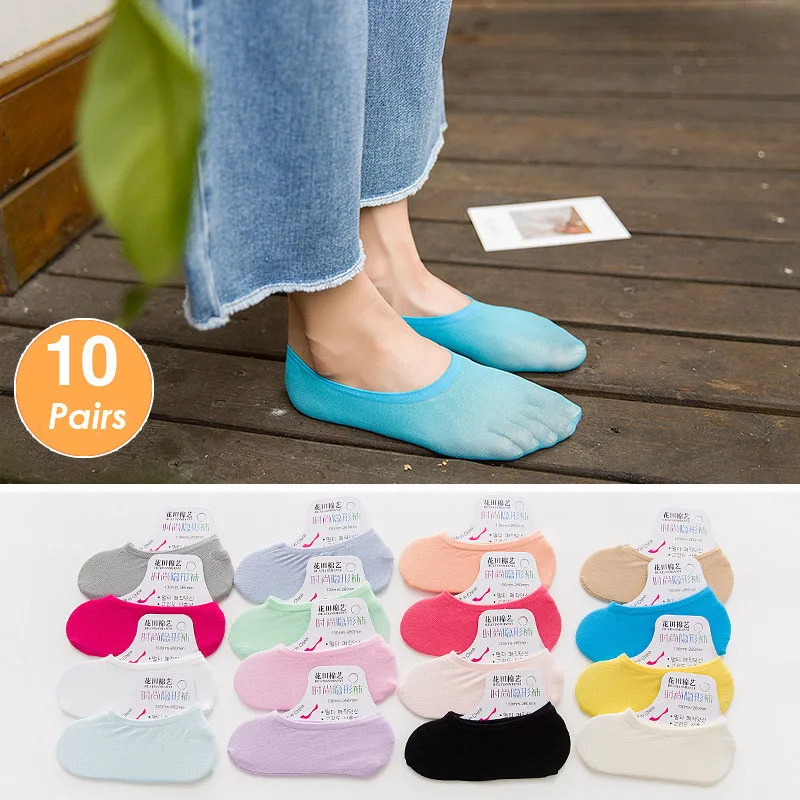 Nonslip Loafer Boat Liner Ankle Socks Comfortable Socks Women Accessories Various Colors