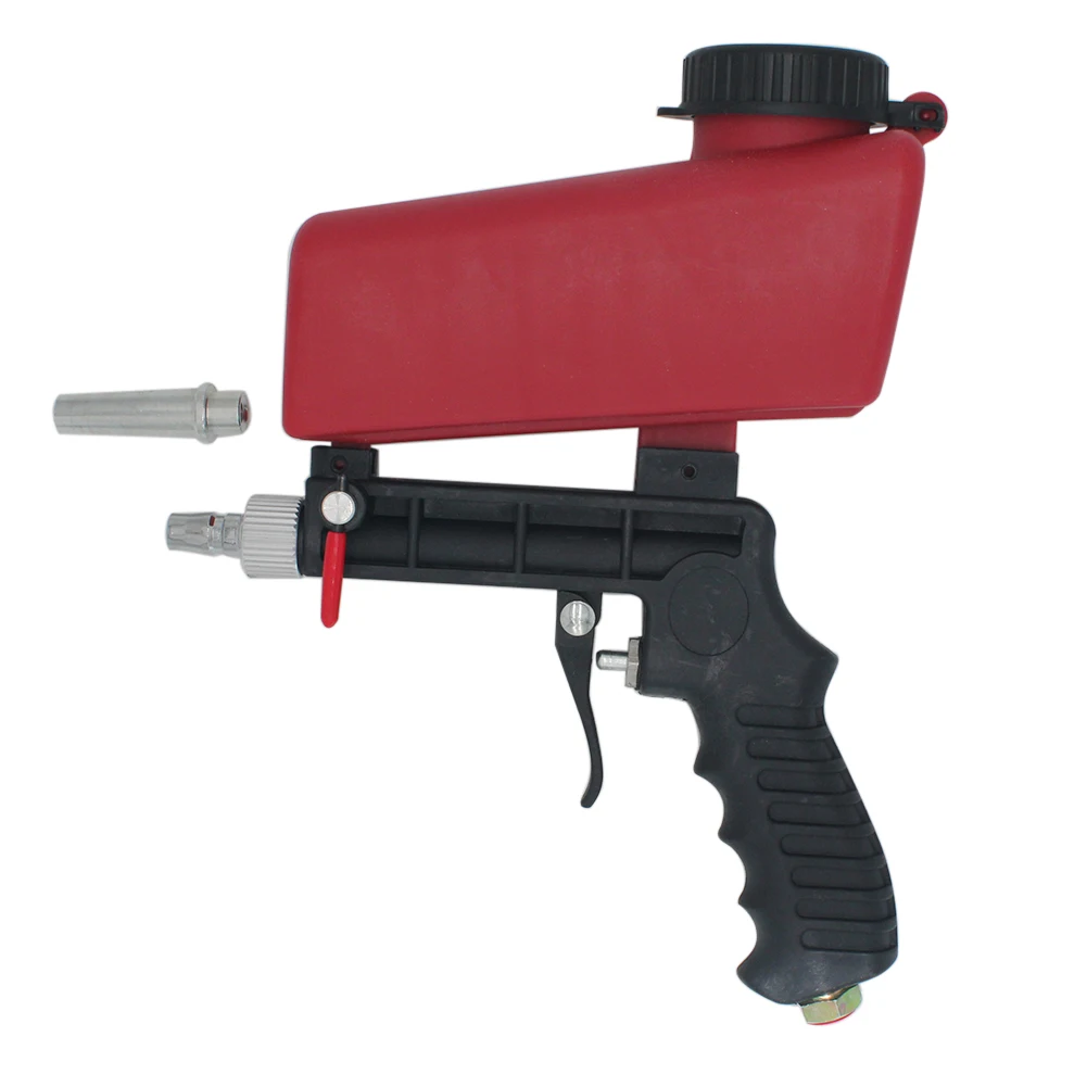 

90psi Portable Gravity Sandblasting Gun Aluminium Spray Gun Pneumatic Sandblaster Rust Removal Blasting Power Device