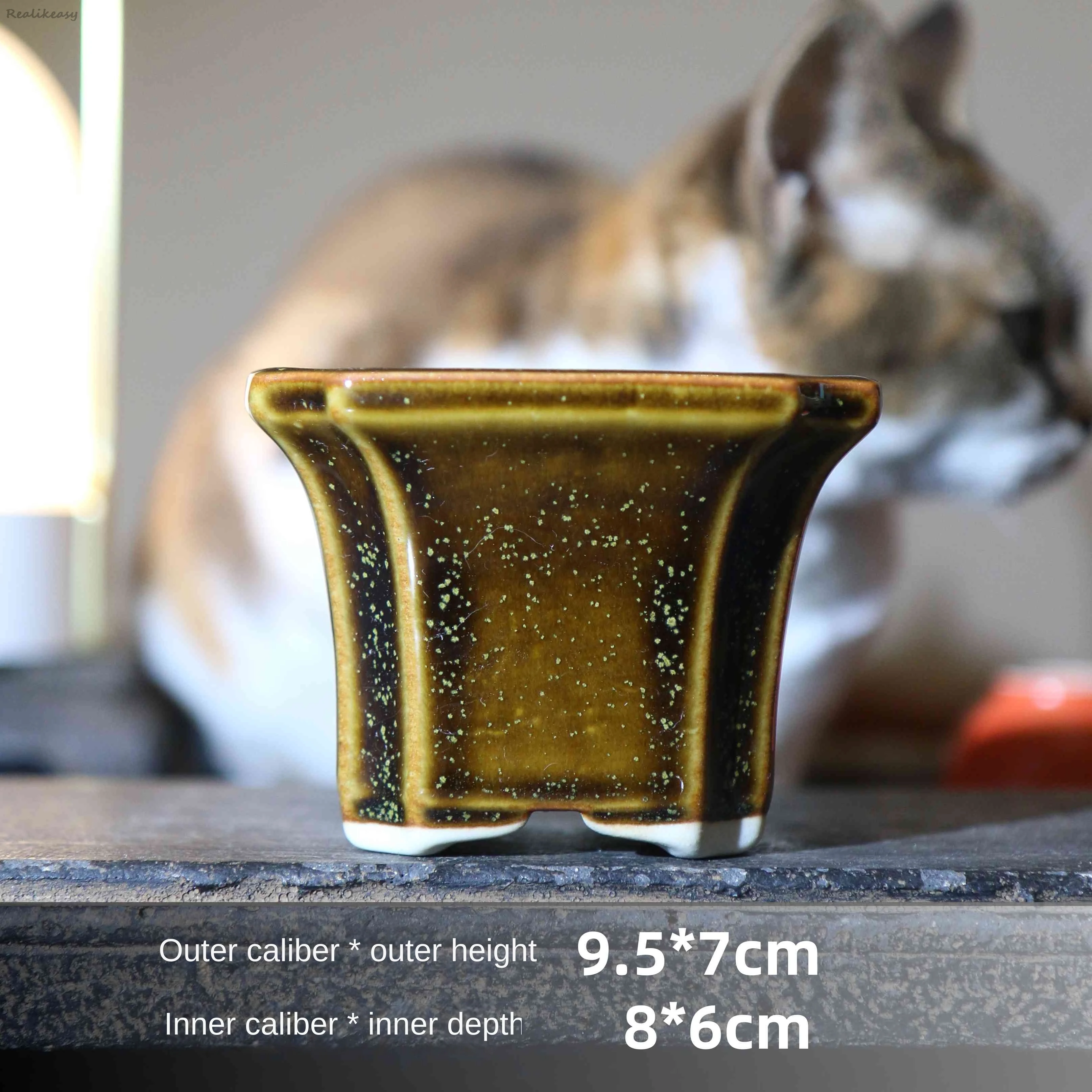 

Фиолетовый глиняный цветочный горшок Realikeasy