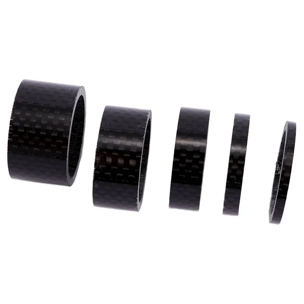 

1pcs/5pcs 3/5/10/15/20mm 1-1/8" 28.6mm Front fork Carbon Fiber Spacer Washer Spacing Pad Headset ring