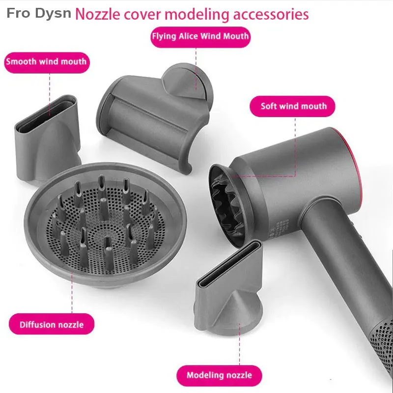 

For Dysn Anti-flying nozzle shape smooth and soft spreading large nozzle cover Supersonic Dryer HD08 HD03 01 02 04 accessories