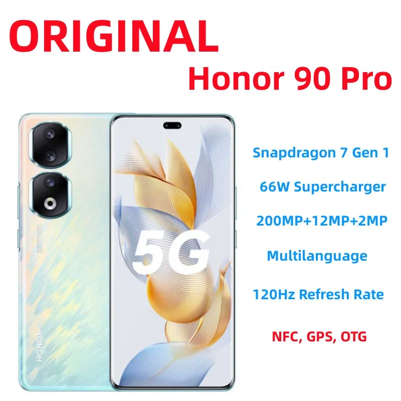 

Смартфон Honor 90 Pro, 5000 МП, 6,78 мАч, экран 120 Гц, Snapdragon 8 + Gen 1