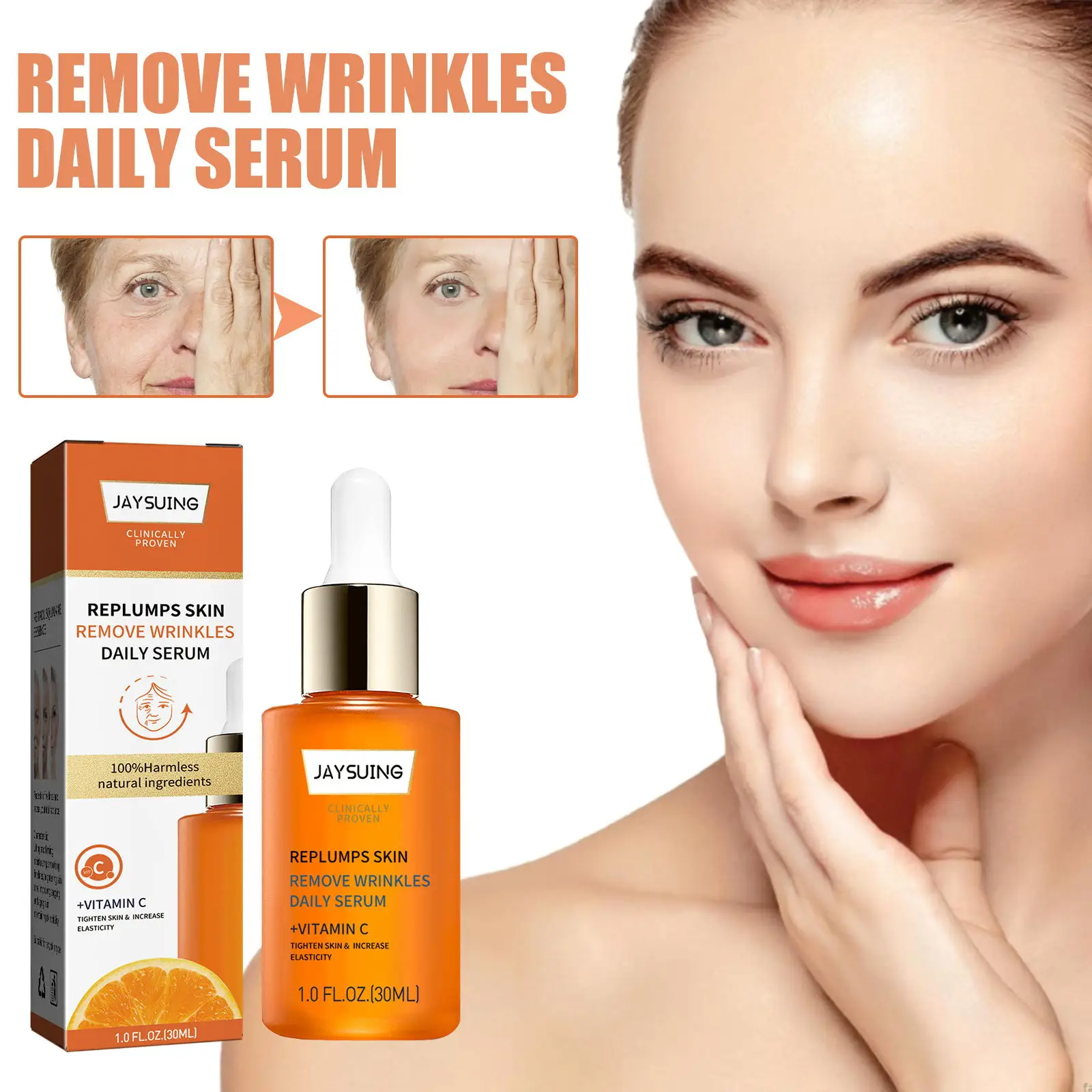 

Instant Wrinkle Remover Face Serum Anti-Aging Fade Fine Line Lifting Firming Moisturizing Whitening Brighten Repair Skin Essence