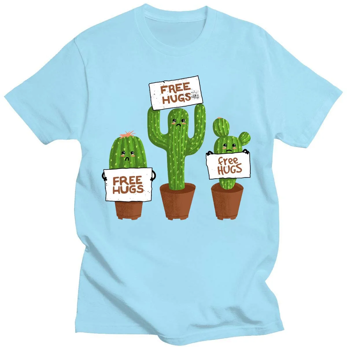 Футболка женская хлопковая с принтом кактуса и растений |