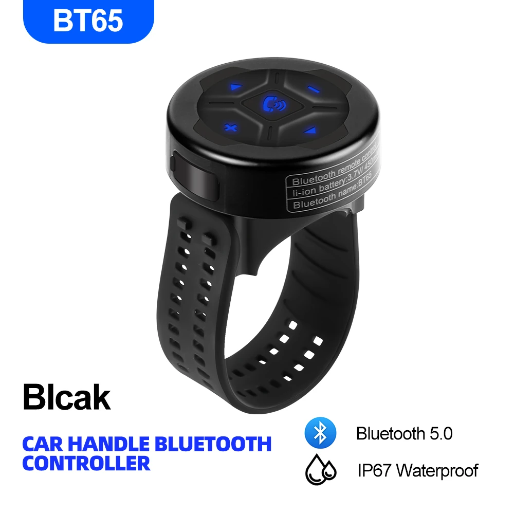 

Беспроводная Bluetooth 5,0 медиа-кнопка для мотоциклетного шлема, гарнитура, пульт дистанционного управления, Автомобильное рулевое колесо, MP3, воспроизведение музыки для телефонов