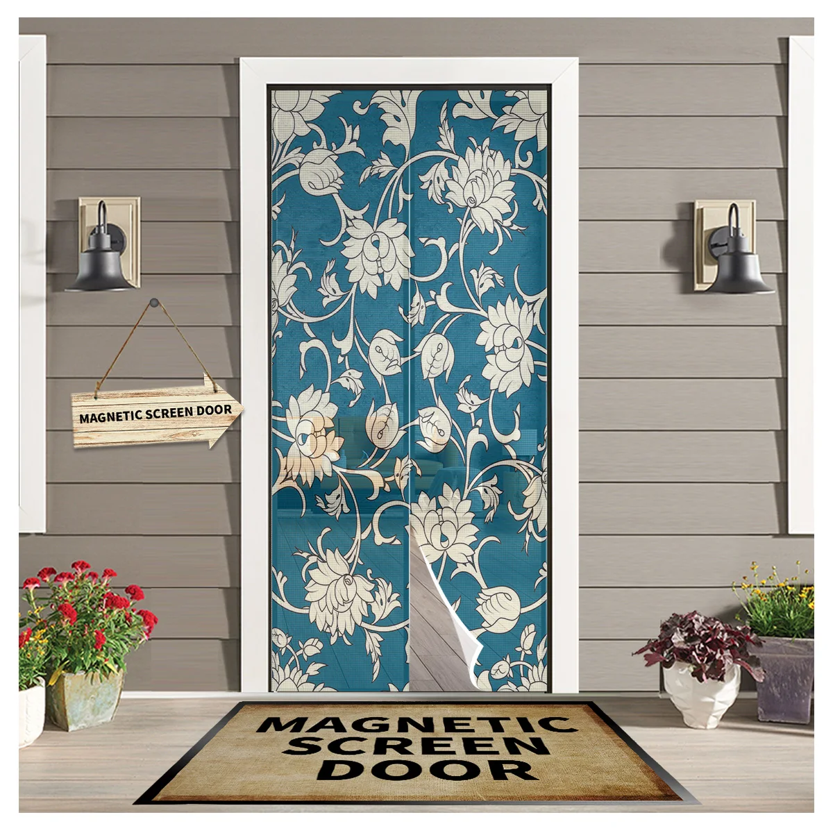 

Занавеска на дверь с магнитным экраном для кухни и спальни