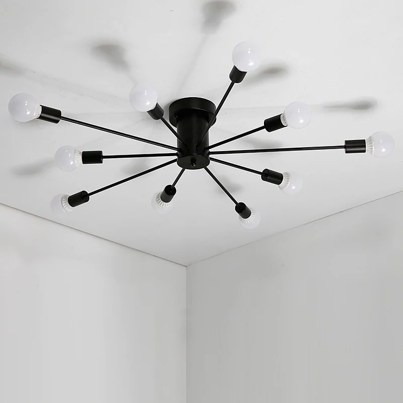 Винтажные потолочные светильники E27 винтажные светодиодные лампы на потолок 6/8/10