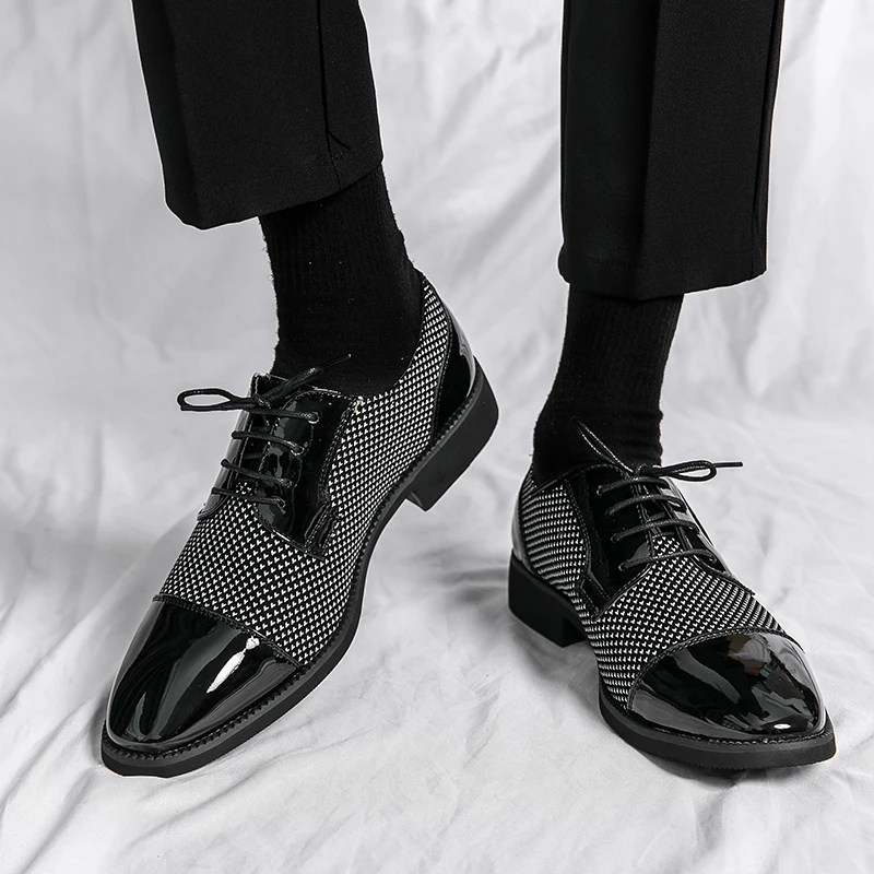 

Men Lace-up Front Oxfords Shoes Round Toe Spring Autumn Office & Career Handmade Size 38-46 Free Shipping