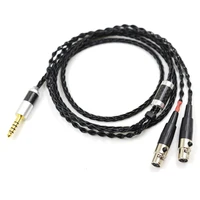black silver plated 2 53 54 4mmxlr balanced earphone headphone upgrade cable for audeze lcd 3 lcd3 lcd 2 lcd2 lcd 4