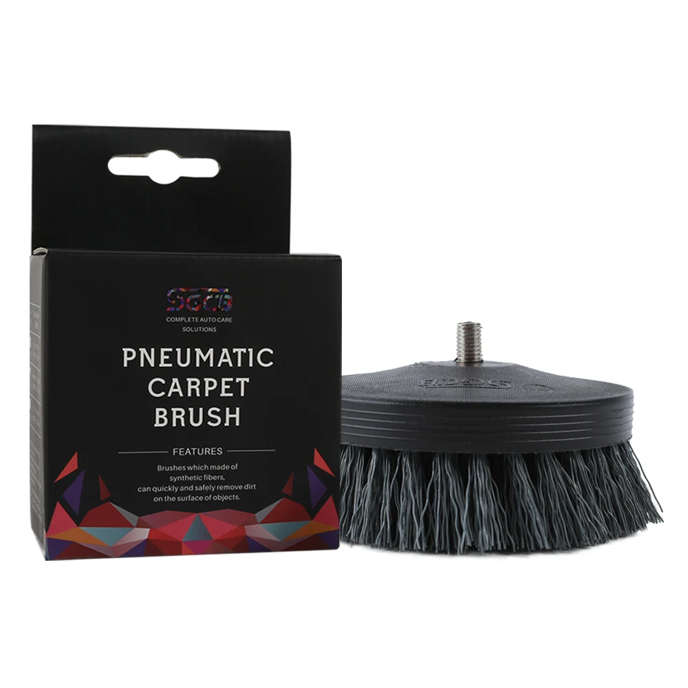 SGCB PRO 3.5” Ковровая щетка-бур с насадкой для детальной чистки пневматическая щетка для скраббинга жесткая для чистки