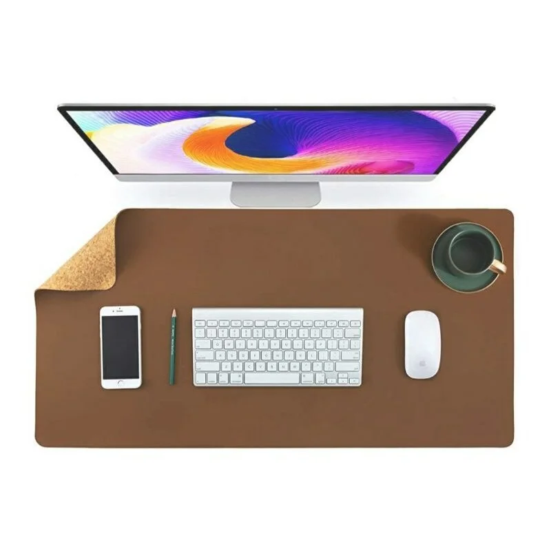 

HSYK Dual-Sided Multifunctional Desk Pad Waterproof Desk Blotter Protector Leather Desk Mouse Pad 80*40cm